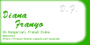 diana franyo business card